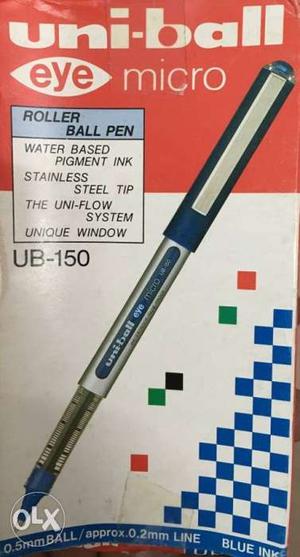 Blue Uni-Ball Roller Ball Pen Box