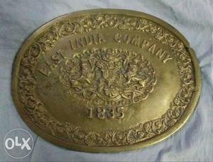 East India Company Bronze Plate, Weight 2Kg, No