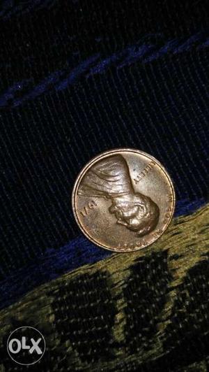 Gold-colored Lincoln Cent Coin