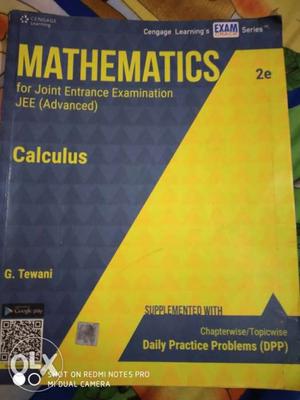 Mathematics Calculus By G Tewani Book