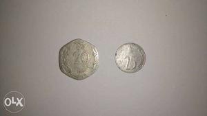 One 20 paise coin and one 25 paise coin