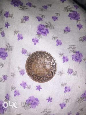 One quarter anna coin