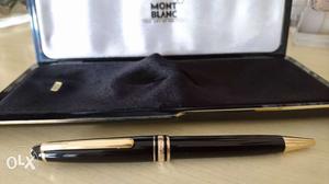 Original Montblanc Black Resin and Gold with box.