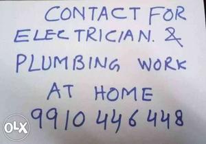 Plumbing and electrical work at very reasonable