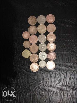 Round Gold-colored And Silver-colored Coin Lot