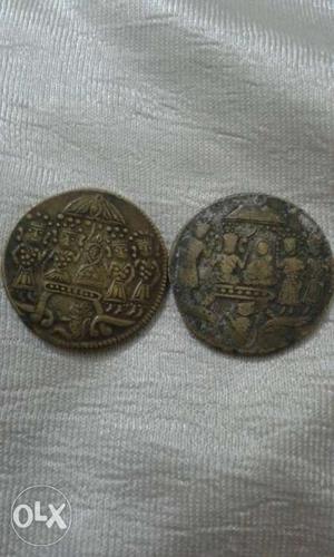 Silver Ramdarbar coins single coin /- if both