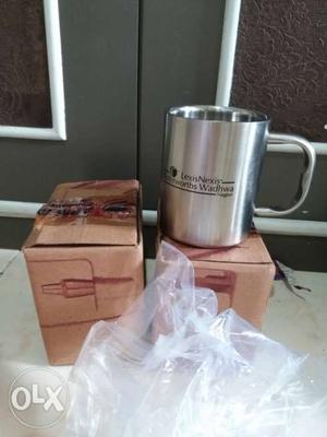 Steel Mug (2 pieces) Brand new Seal pack