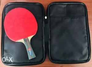 Table Tennis Bat with Cover and Ball.