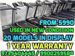 USED TREADMILLs  YEAR WARRANTY 20 Machines The only