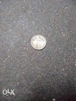  indian 25 paise coin in good condition