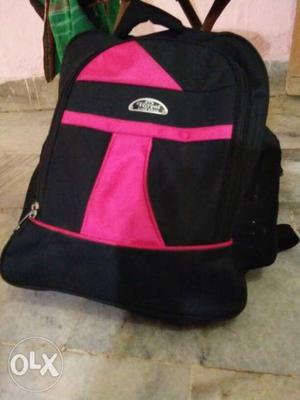 Black And Pink Backpack