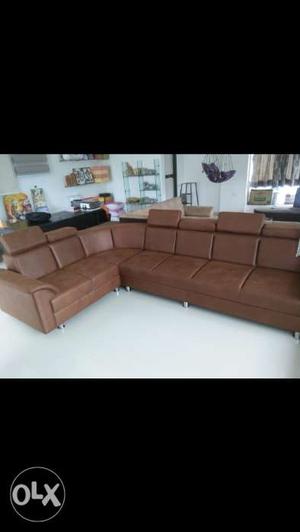 Brand new Designer and Very Stylish Brown Leather Sofa Set