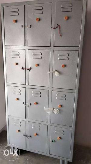 Delivery free) office locker grey color