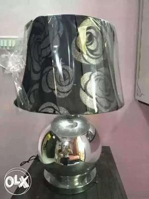 Elegant silver table lamp