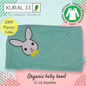 Kural % Organic baby hood, hooded towel, organic