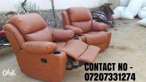 New -Recliner sofas in leather and fabric,Electric recliner