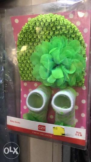 Pair Of Baby's Green Shoes Pack
