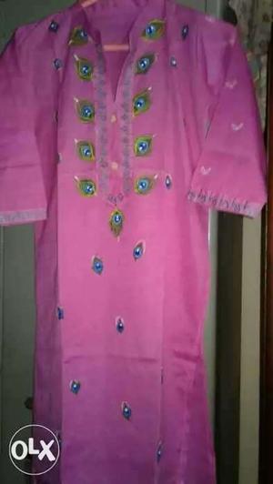 Pink hand painted kurtis for women!