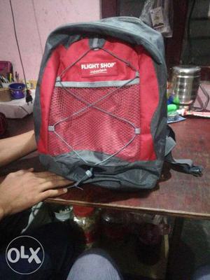 Red And Gray Flight Shop Backpack
