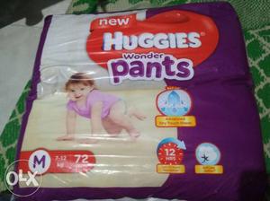 Size M Huggies Wonder Pants 72-piece Diaper Pack