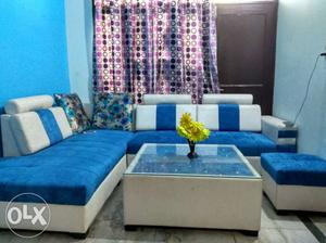 °2 months old L shaped sofa set. °Selling because of