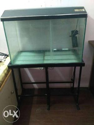 3 feet fish tank with stand cap 2months old
