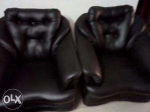 3 plus 2 seater leather sofa black -rs .