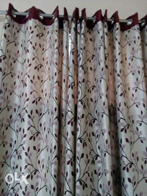 6 nos. cotton curtains with hight of approx 9 ft.