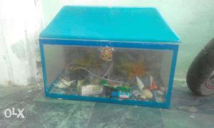 Aquarium with oxygen machine, stones nd other