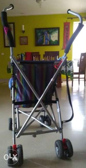 Baby's Black And Blue Lightweight Stroller