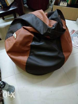 Brown And Black Bean Bag Chair