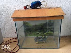 Brown Wooden Framed Fish Tank