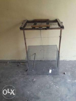 Cage for birds to fly and up sitting stand
