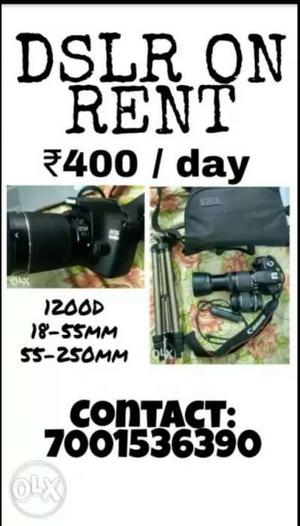 Dslr on Rent 400/day Canon d blurr lens for