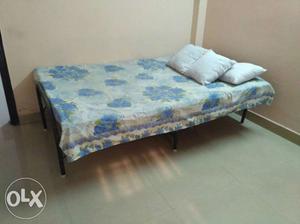 Folding bed with mattress (size 4' 6')