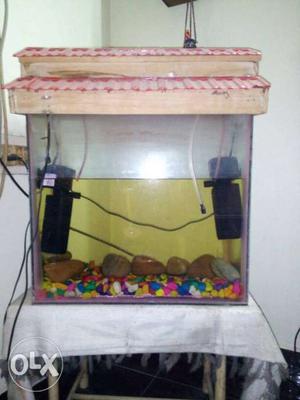 Good condition 2 by 1.5 ft tank with two motors,