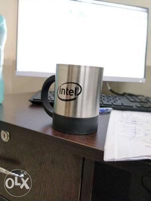 Gray And Black Intel Mug