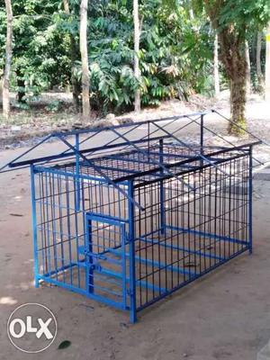 House-shaped Blue Metal Pet Cage