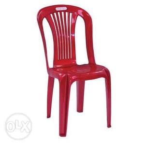 Red And White Wooden Windsor Chair