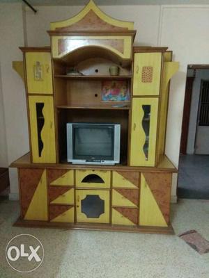 This Show case is made of teak wood and with good