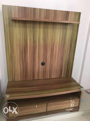 Wooden TV unit, wooden almirah