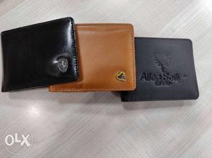 Black And Brown Leather Bifold Wallets