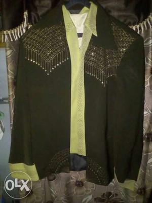 Black And Green Suit Jacket