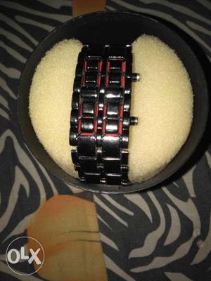 Black LED Watch With Case