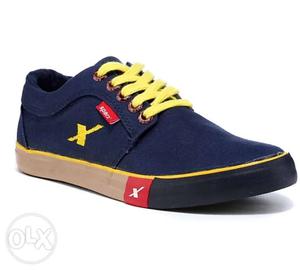 Blue And Yellow Kientix Low-top Sneaker