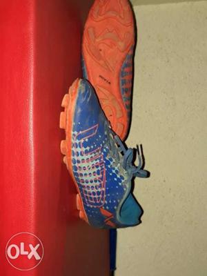 Blue nivia ultra football shoes