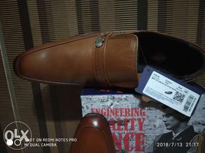 Brand new Pair Of Brown Leather formal shoes worth Rs./-