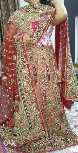 Bridal lehanga heavy gota work done original price 40k