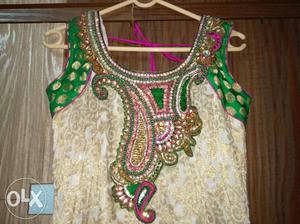 Elegant embriodered anarkali dress. Consists of