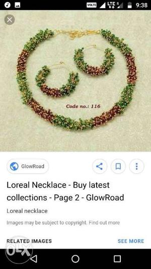 Green And Red Necklace